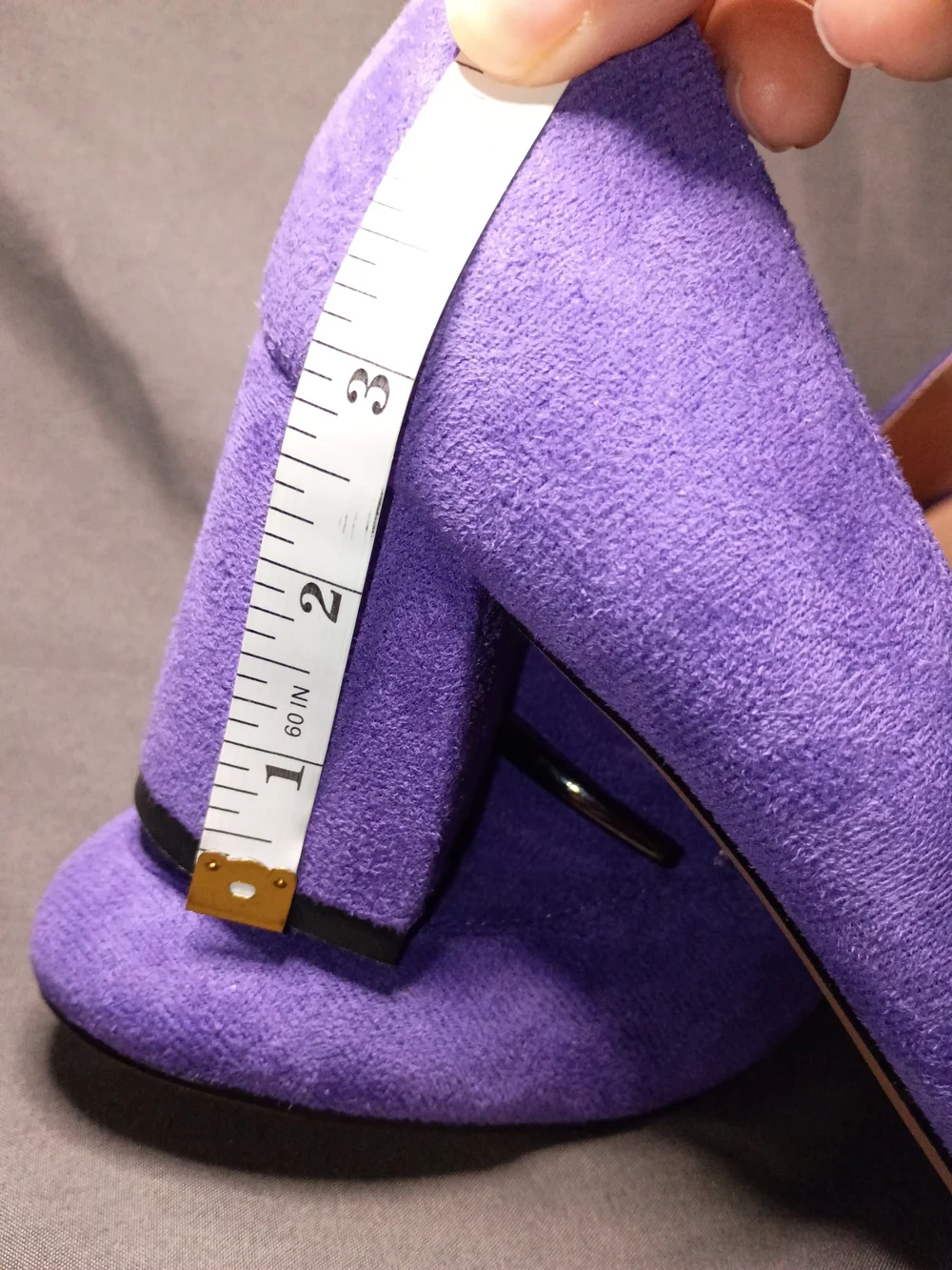 Purple Suede Block Heel Loafers - Women's Dress Pumps